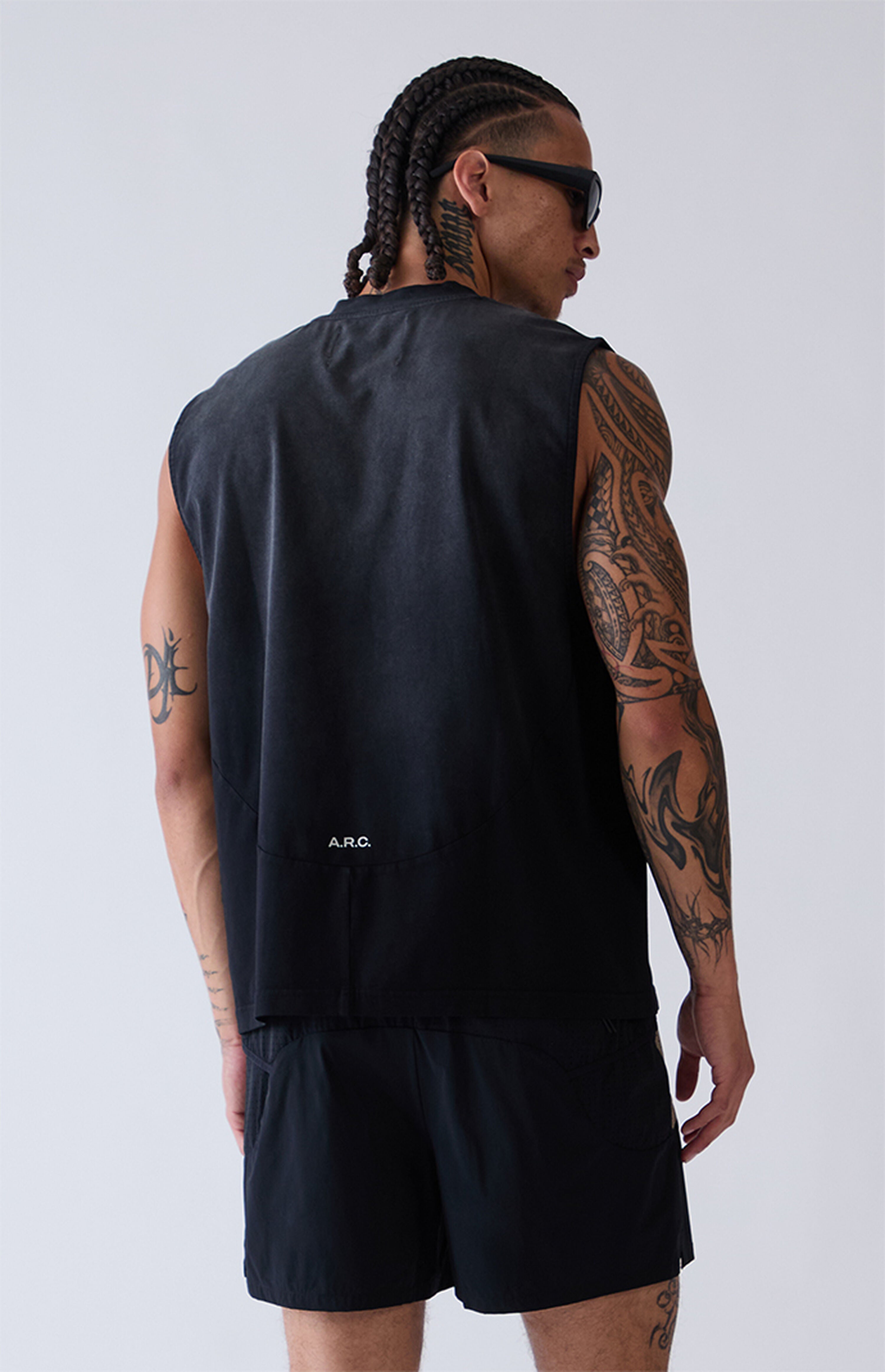 A.R.C. Black Vintage Wash Form Muscle T-Shirt
