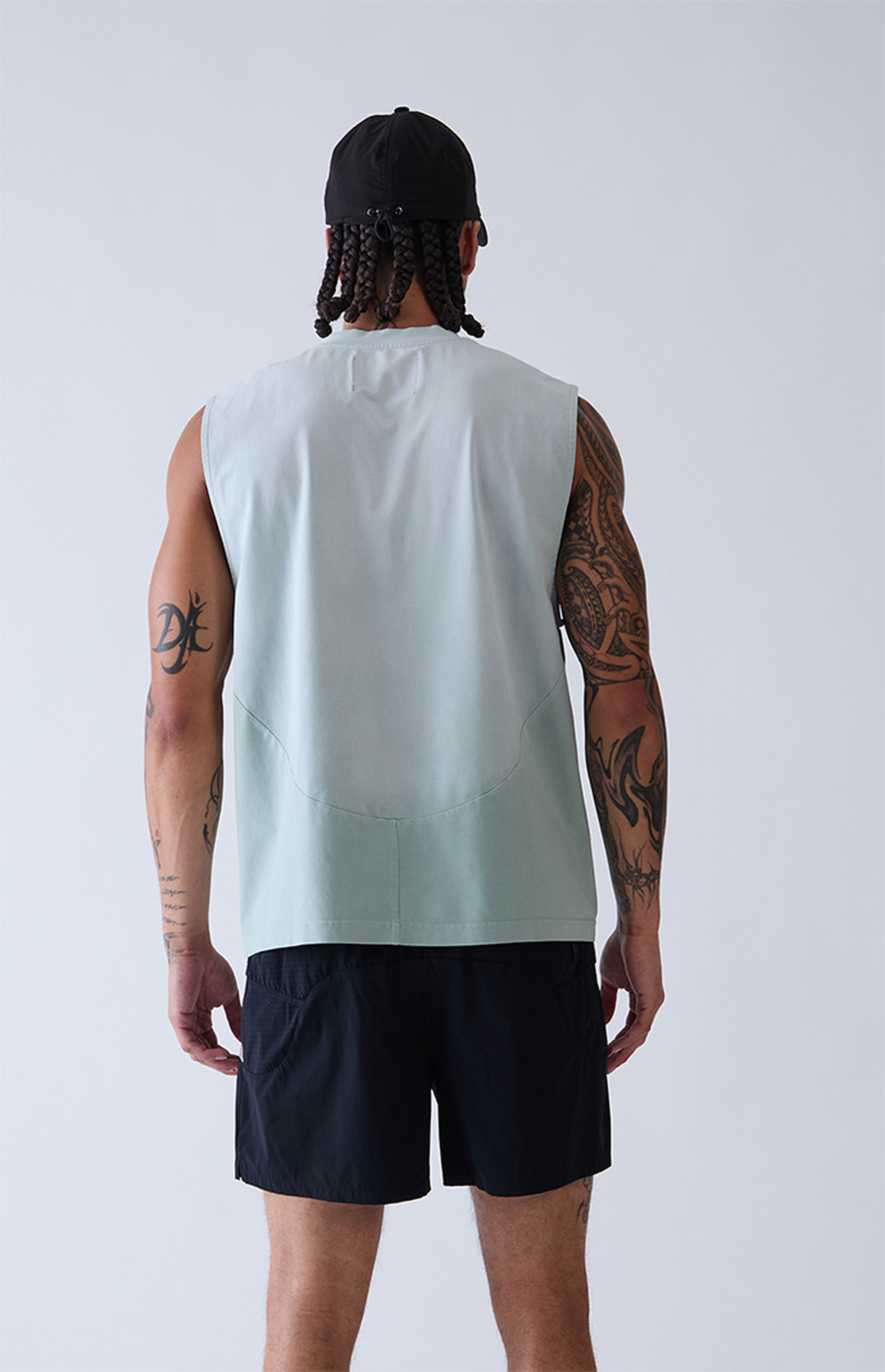 A.R.C. Blue Vintage Wash Form Muscle T-Shirt