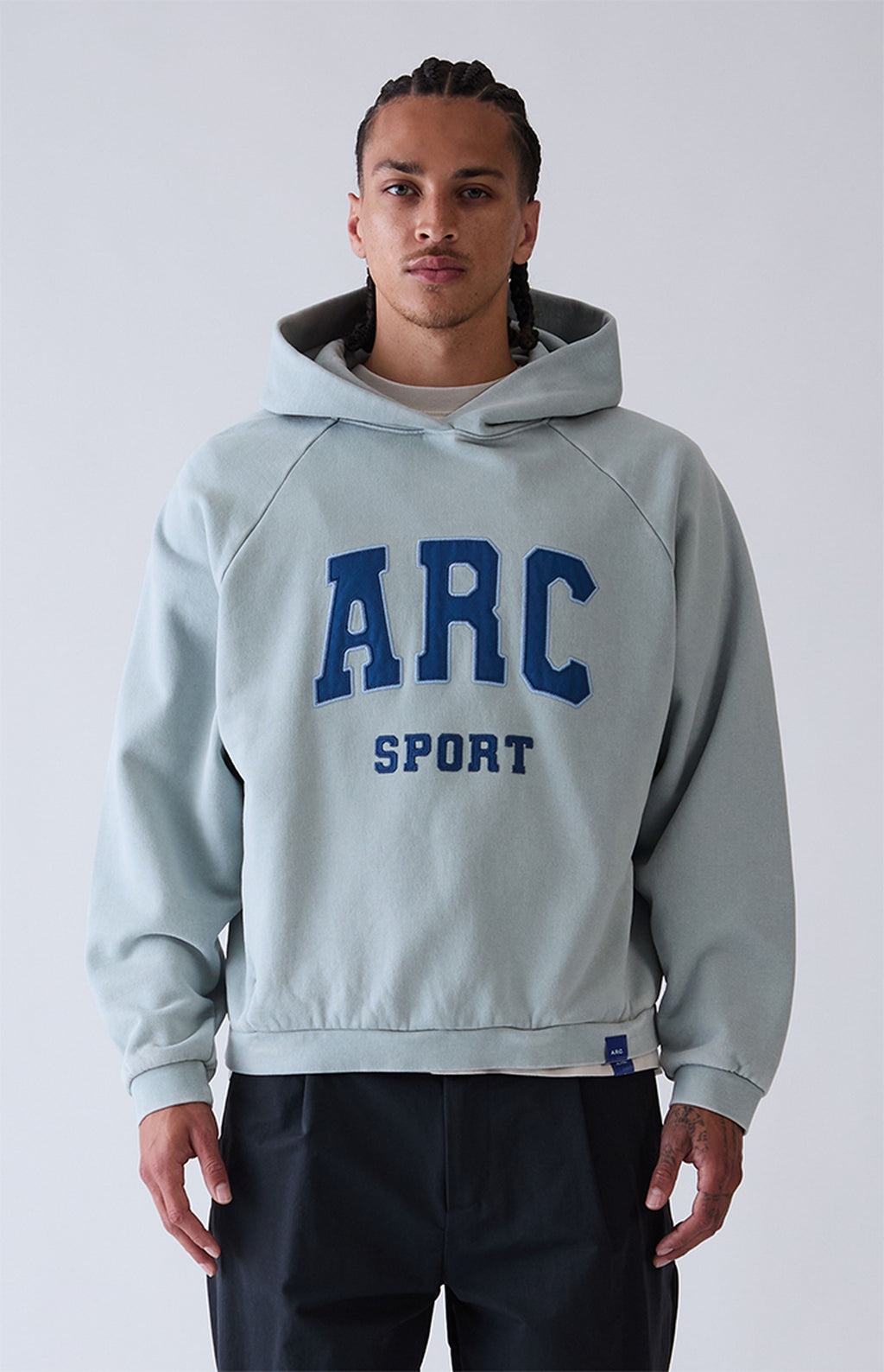 A.R.C. Blue Raglan Sport Fleece Hoodie