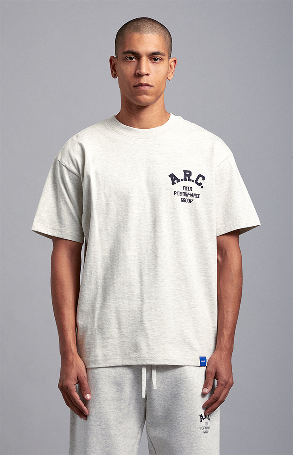 A.R.C. Heather Grey Field Vintage Wash Heavyweight Oversized T-Shirt