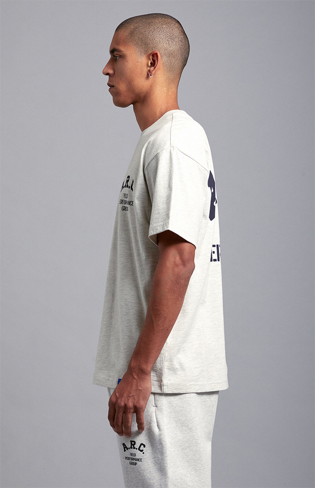 A.R.C. Heather Grey Field Vintage Wash Heavyweight Oversized T-Shirt