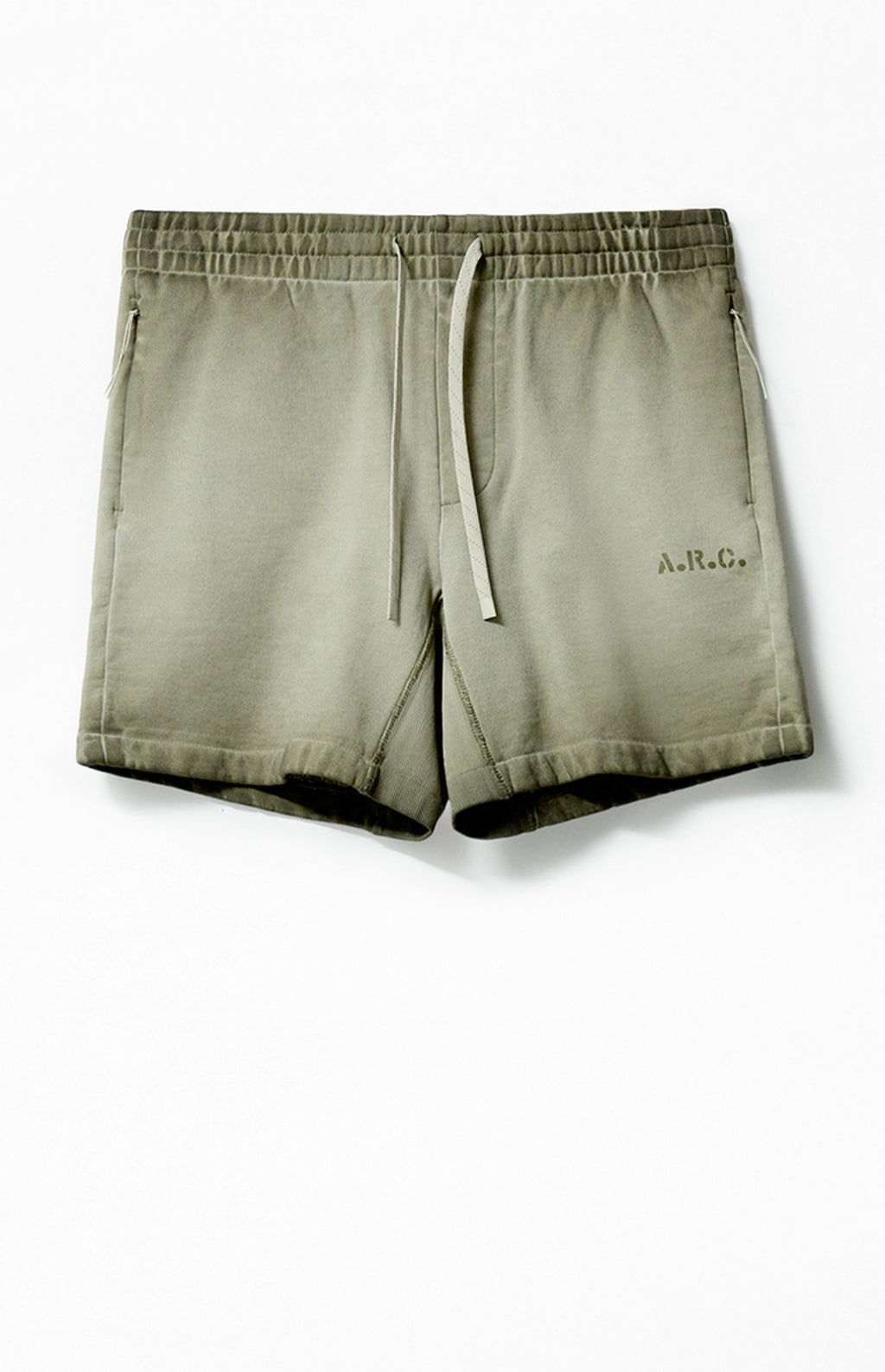 A.R.C. Olive Vintage Wash Heavyweight Fleece Sweat Shorts