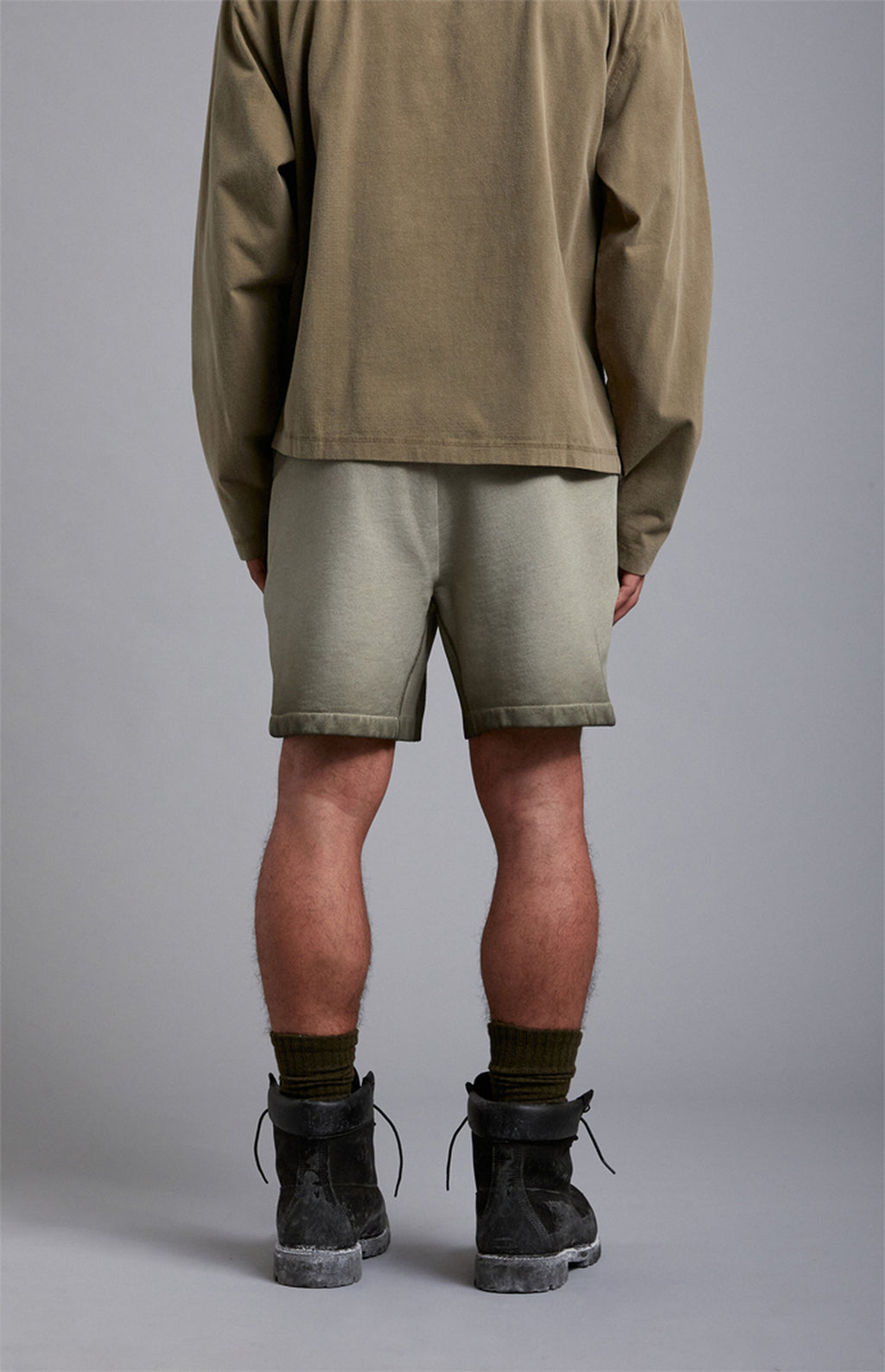 A.R.C. Olive Vintage Wash Heavyweight Fleece Sweat Shorts