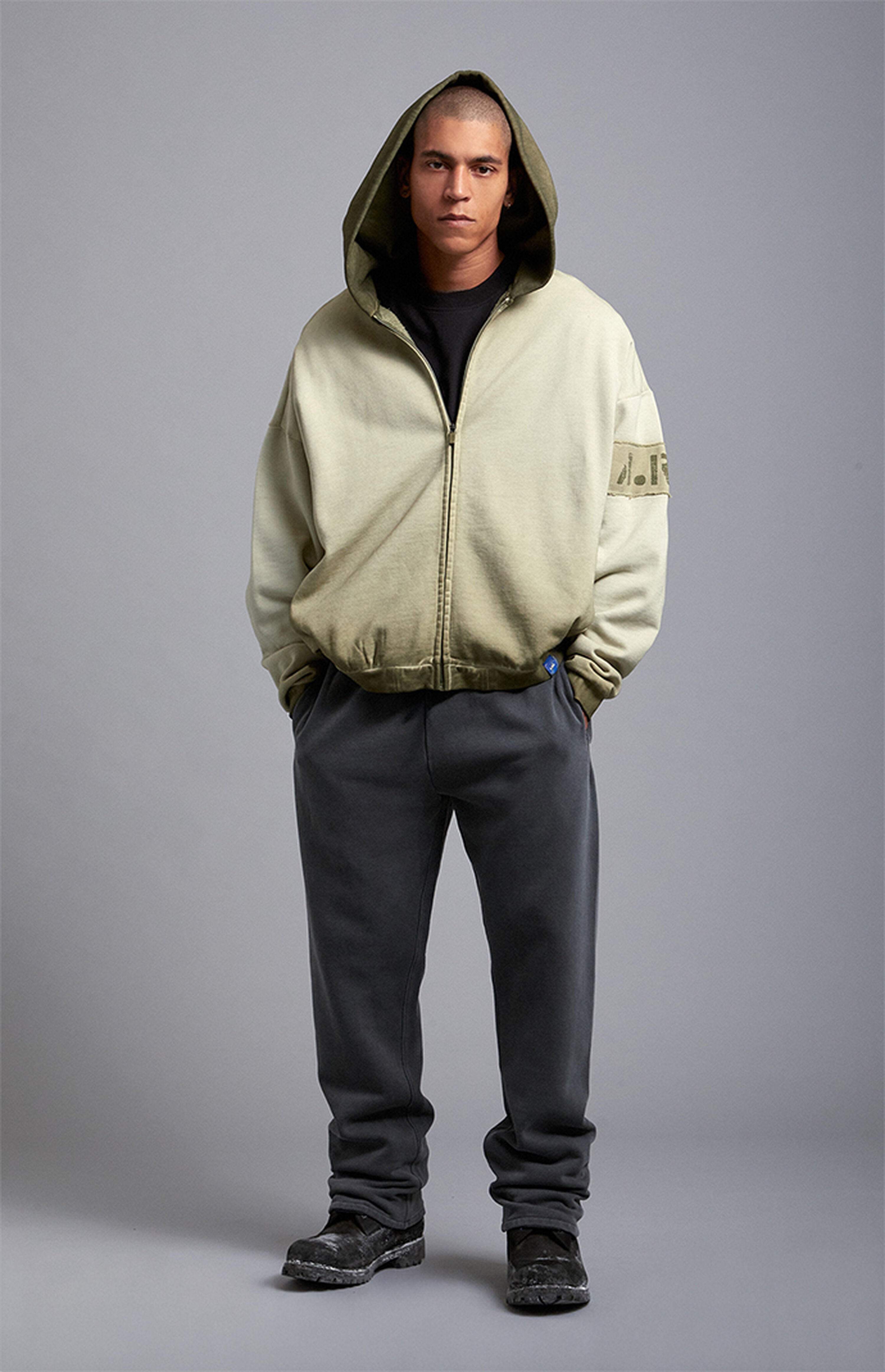 A.R.C. Washed Black Heavyweight Fleece Baggy Sweatpants
