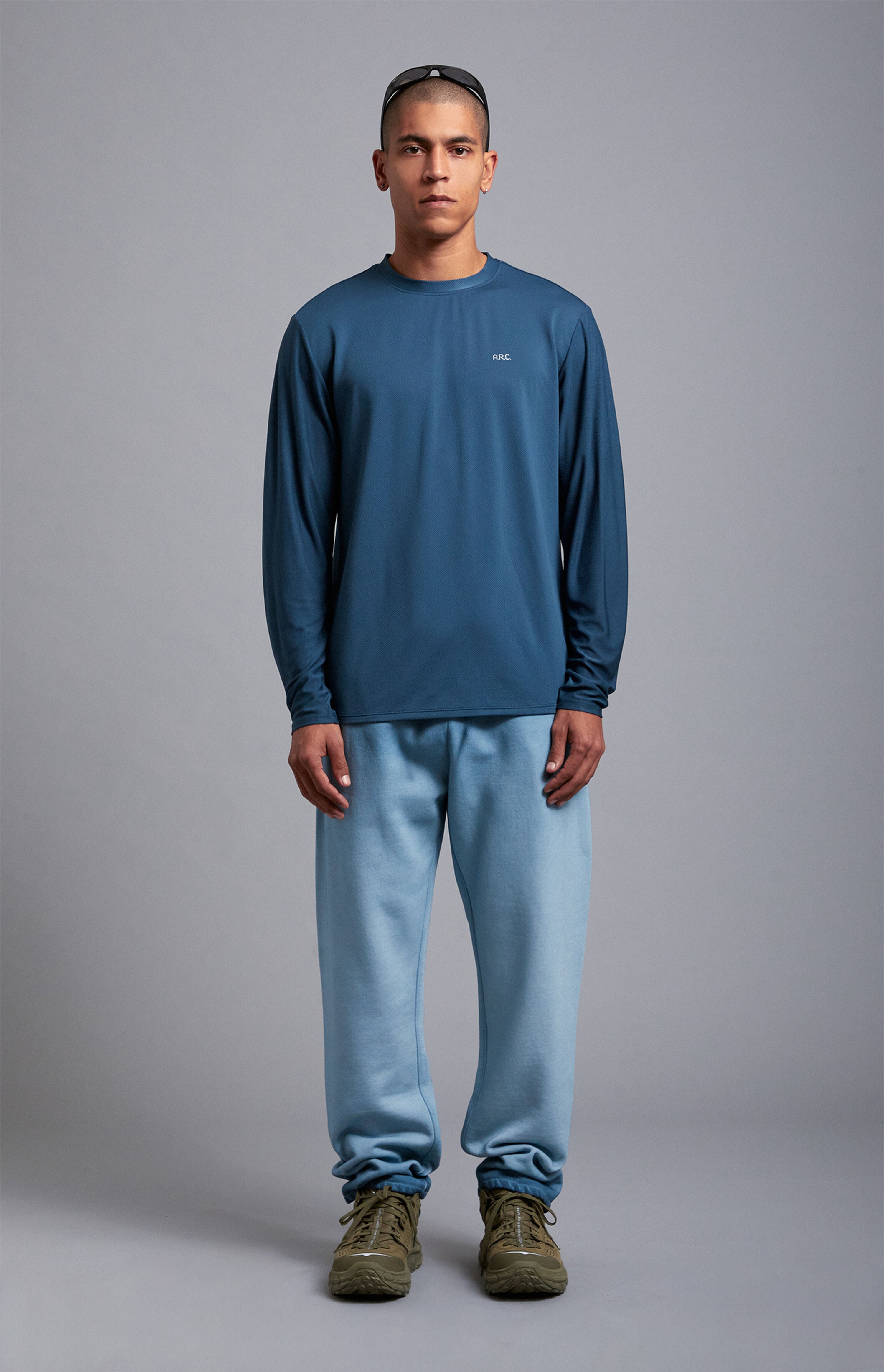 A.R.C. Blue Heavyweight Fleece Baggy Sweatpants