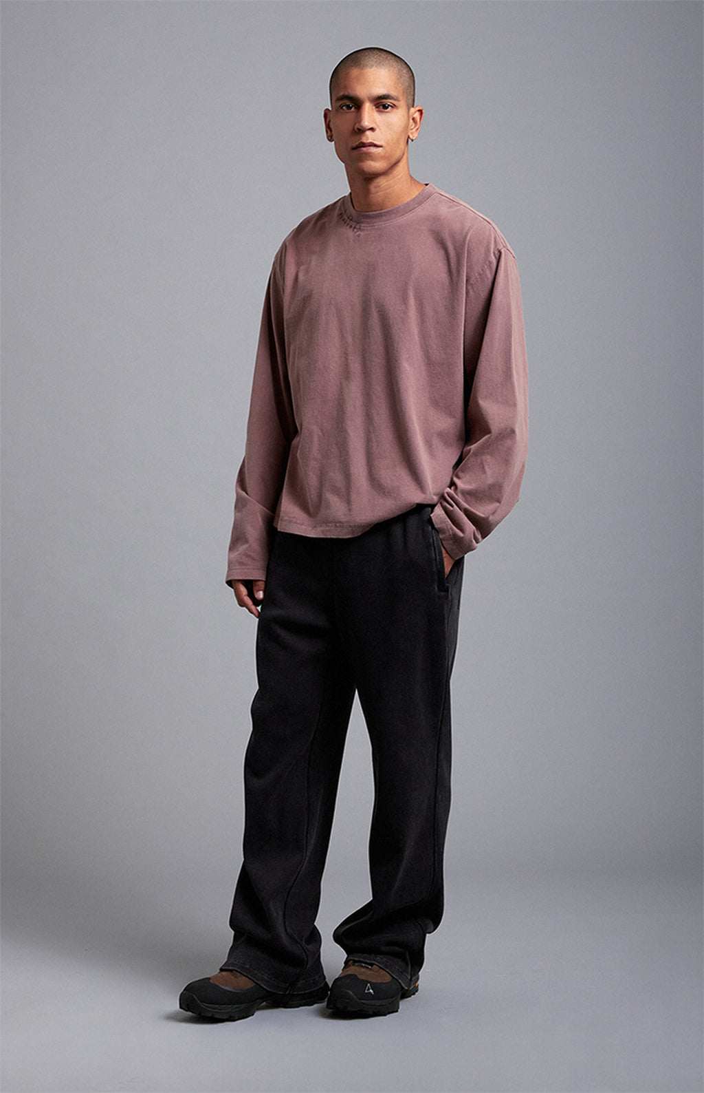 A.R.C. Black Ribbed Baggy Sweatpants