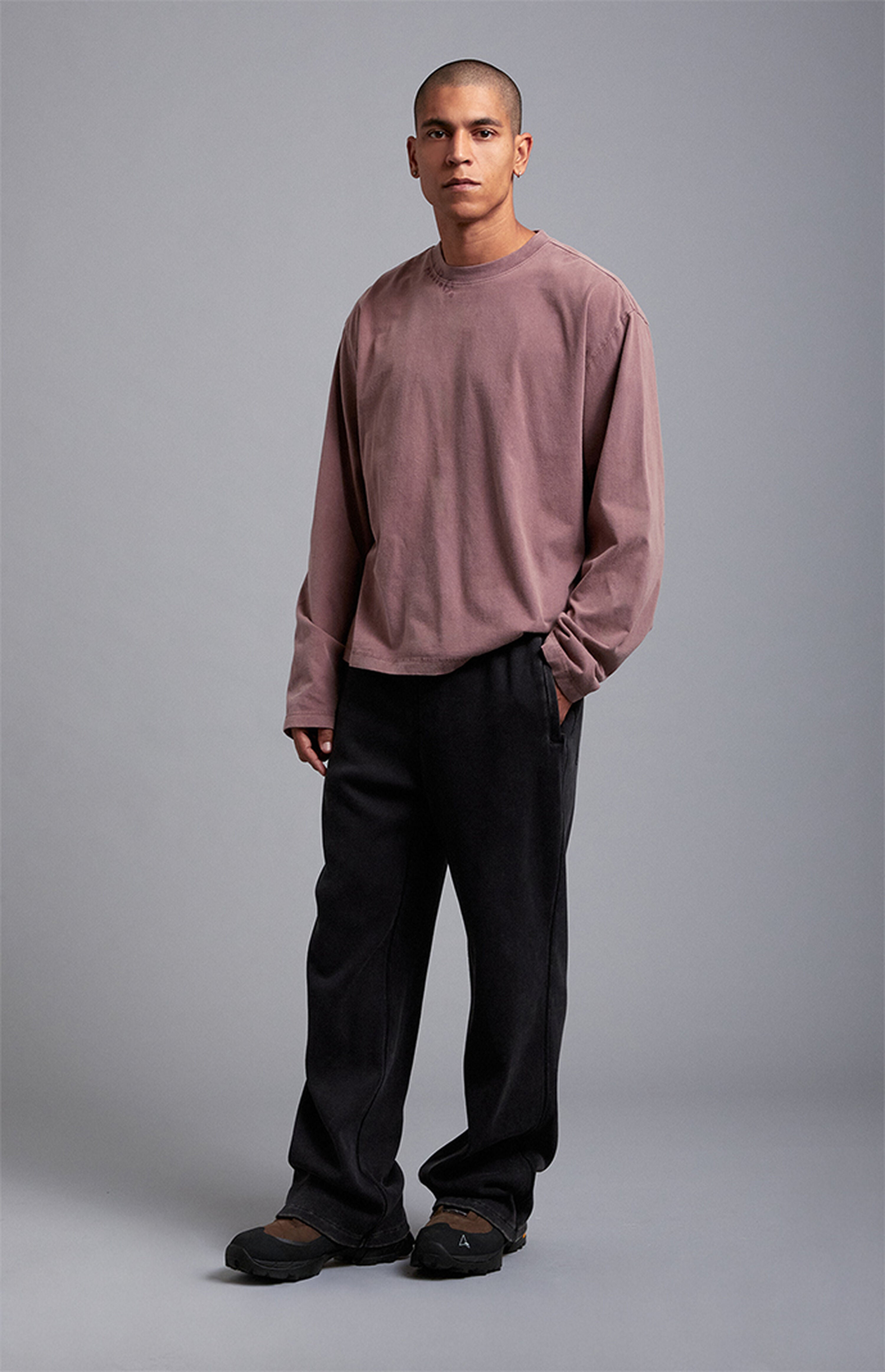 A.R.C. Black Ribbed Baggy Sweatpants