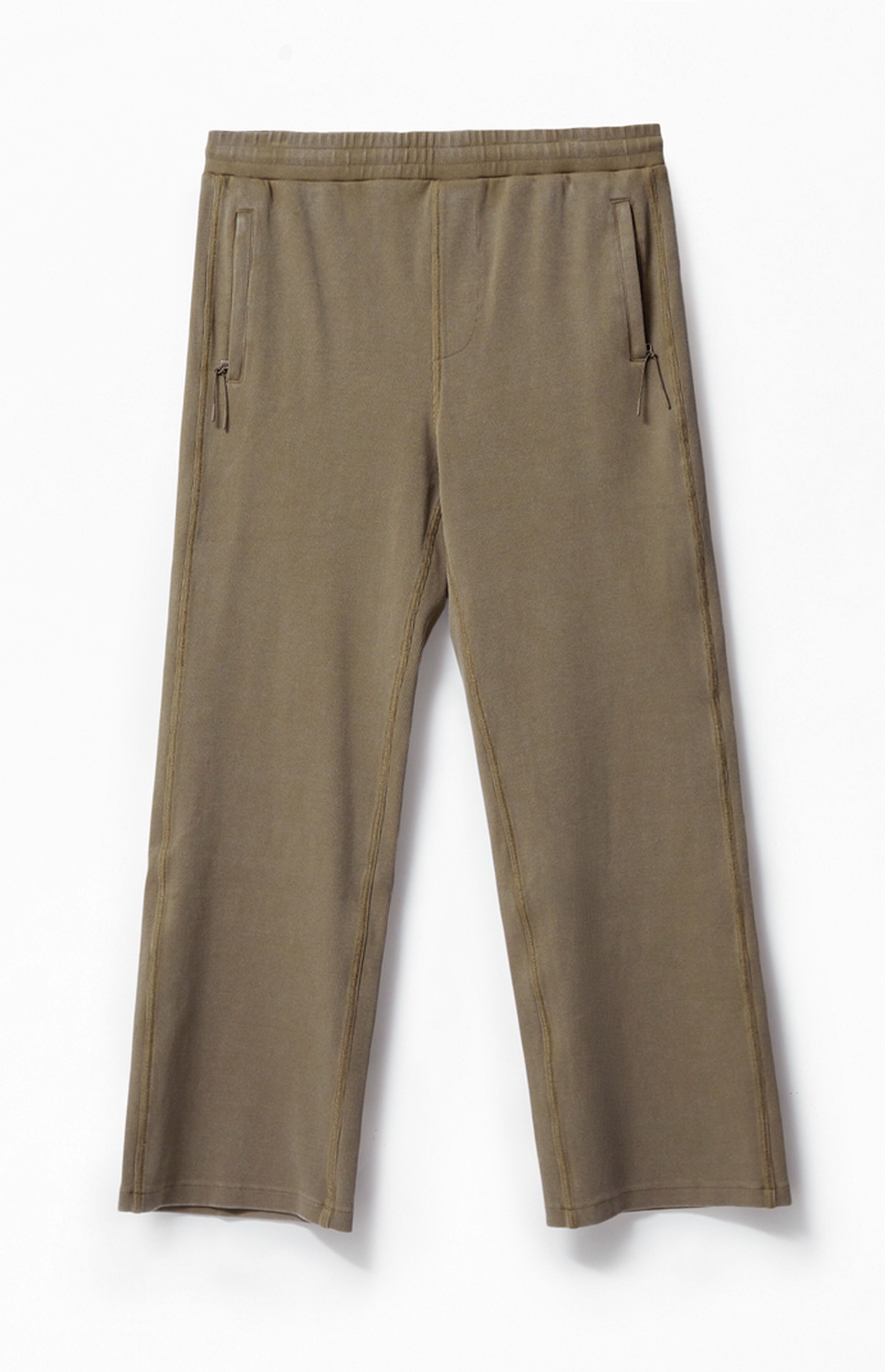 A.R.C. Green Ribbed Baggy Sweatpants