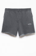 A.R.C. Black Vintage Washed Cutoff Fleece Sweat Shorts