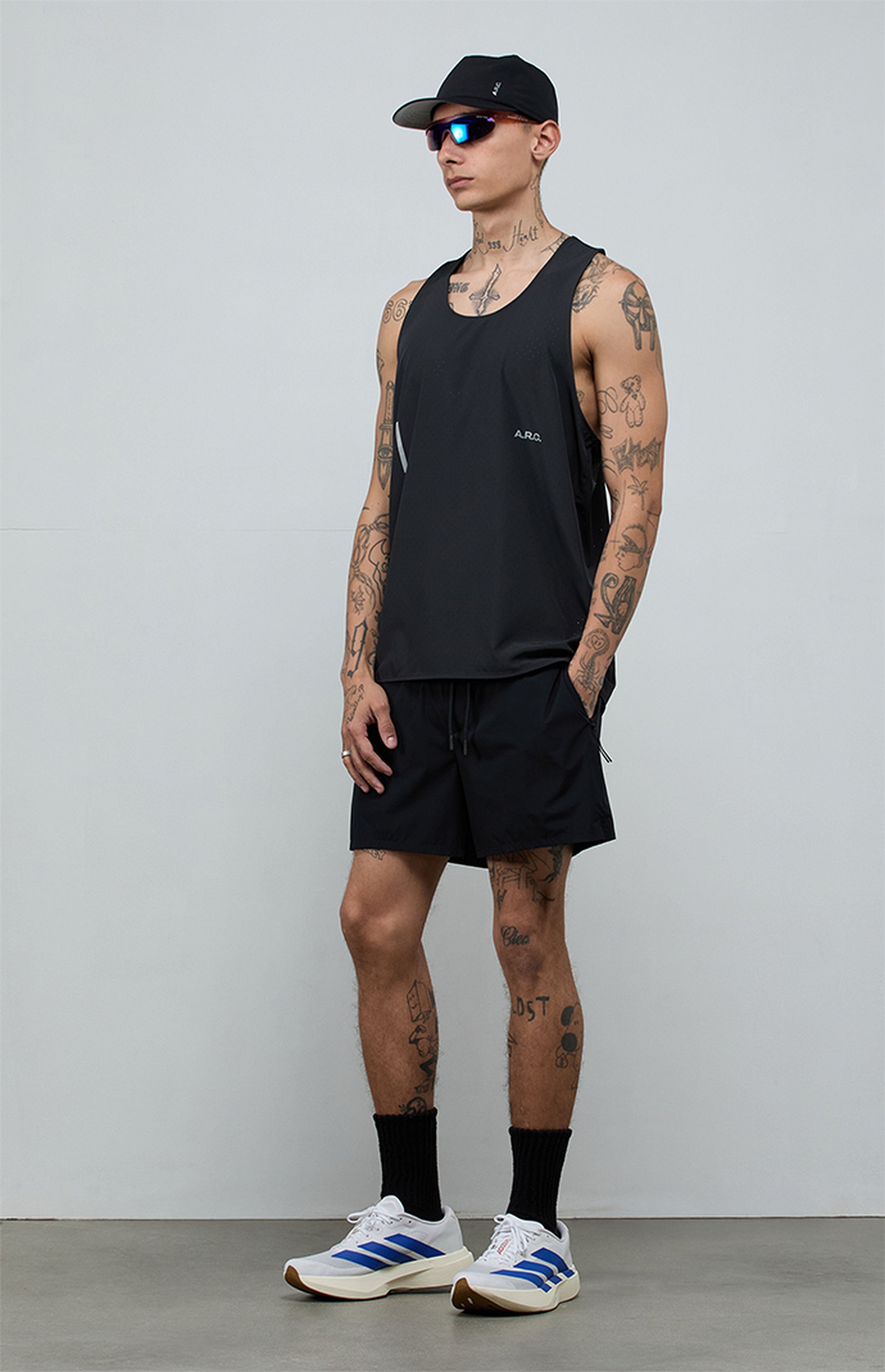 A.R.C. Active Black 1183 Running Shorts