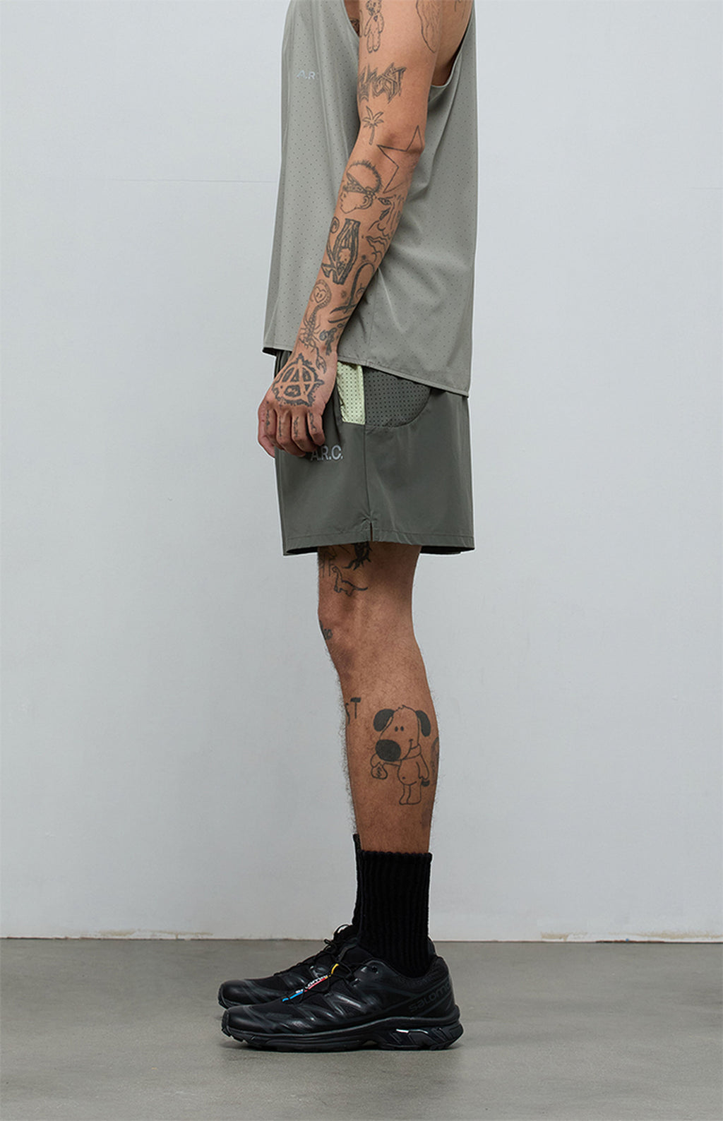 A.R.C. Active Olive Running Shorts