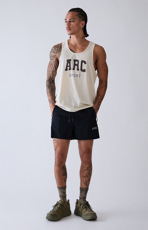 A.R.C. Active Black Khaki Running Shorts