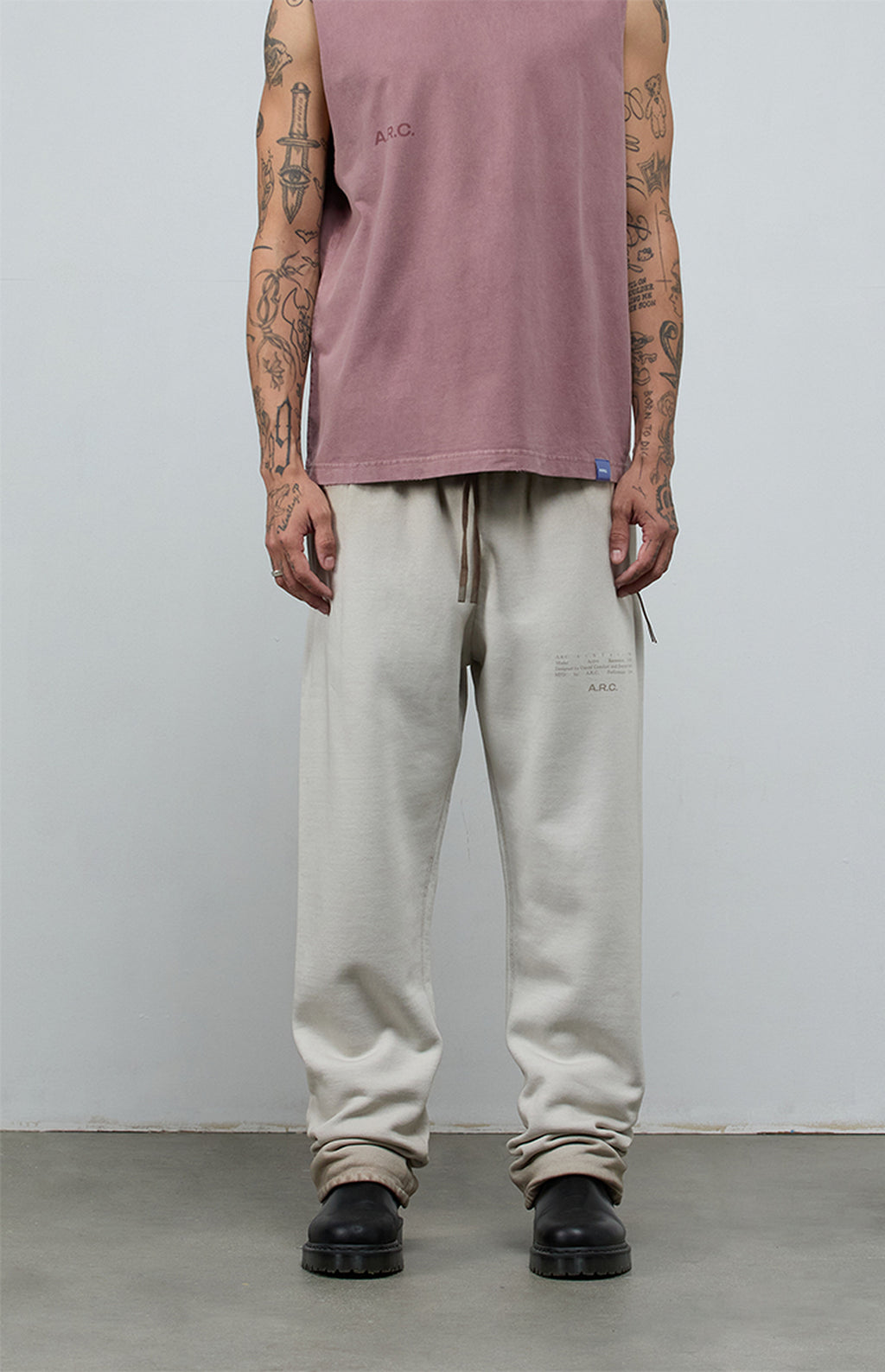 A.R.C. Vintage Khaki Heavyweight Fleece Baggy Sweatpants