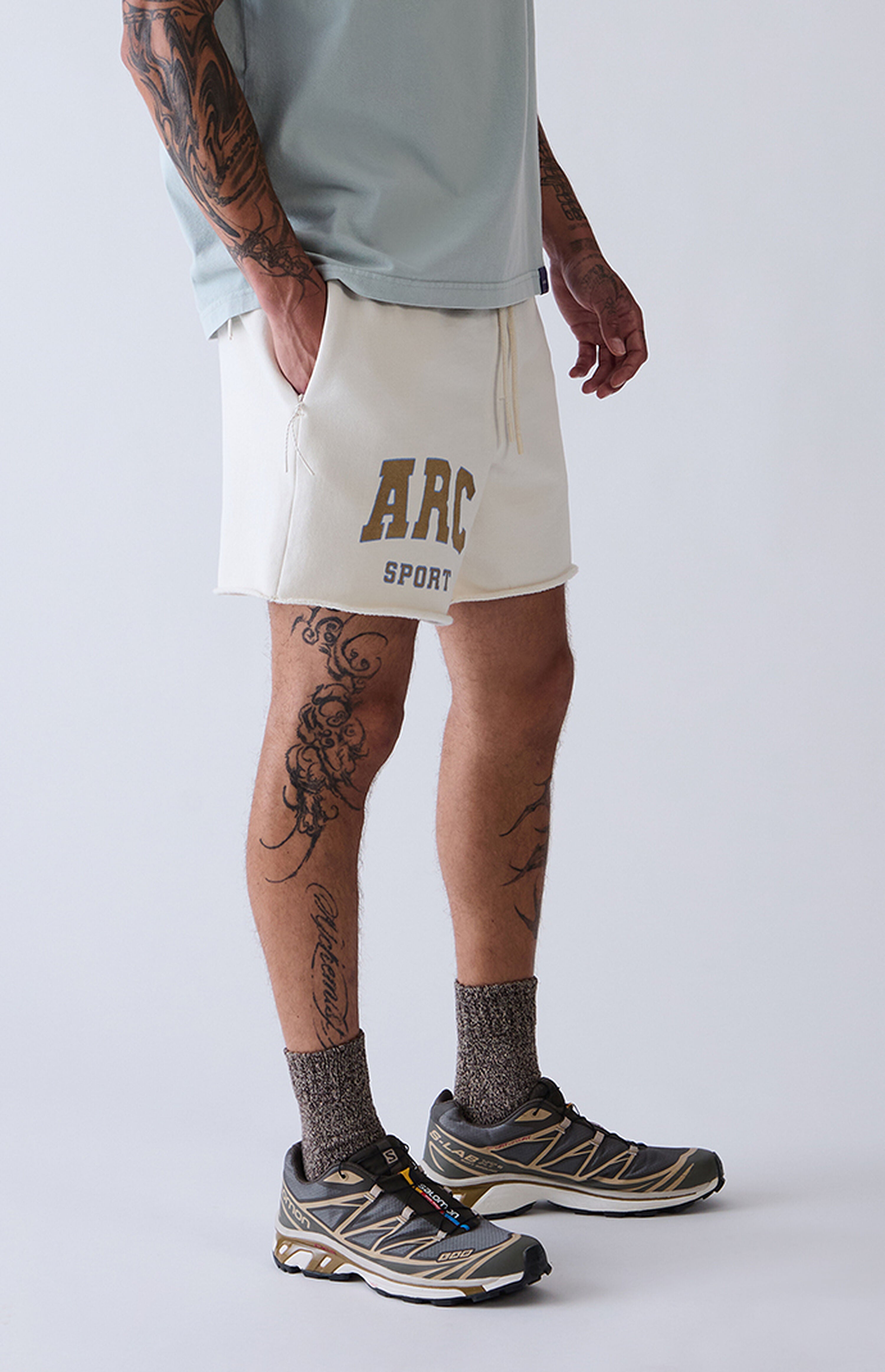 A.R.C. Gray Cutoff Fleece Sweat Shorts