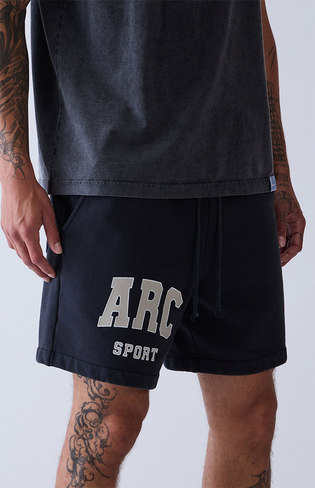 A.R.C. Black Fleece Sweat Shorts