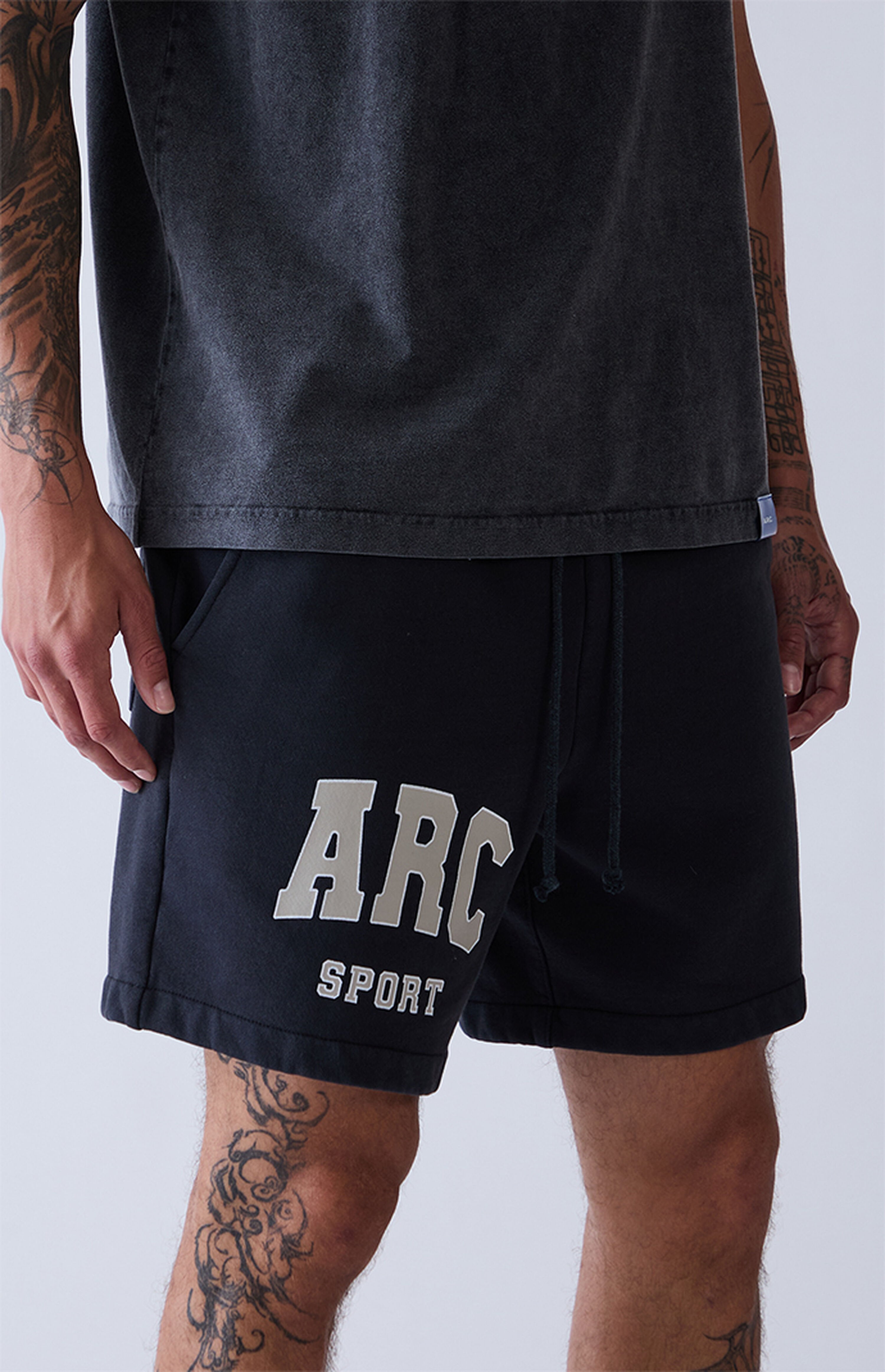 A.R.C. Black Fleece Sweat Shorts
