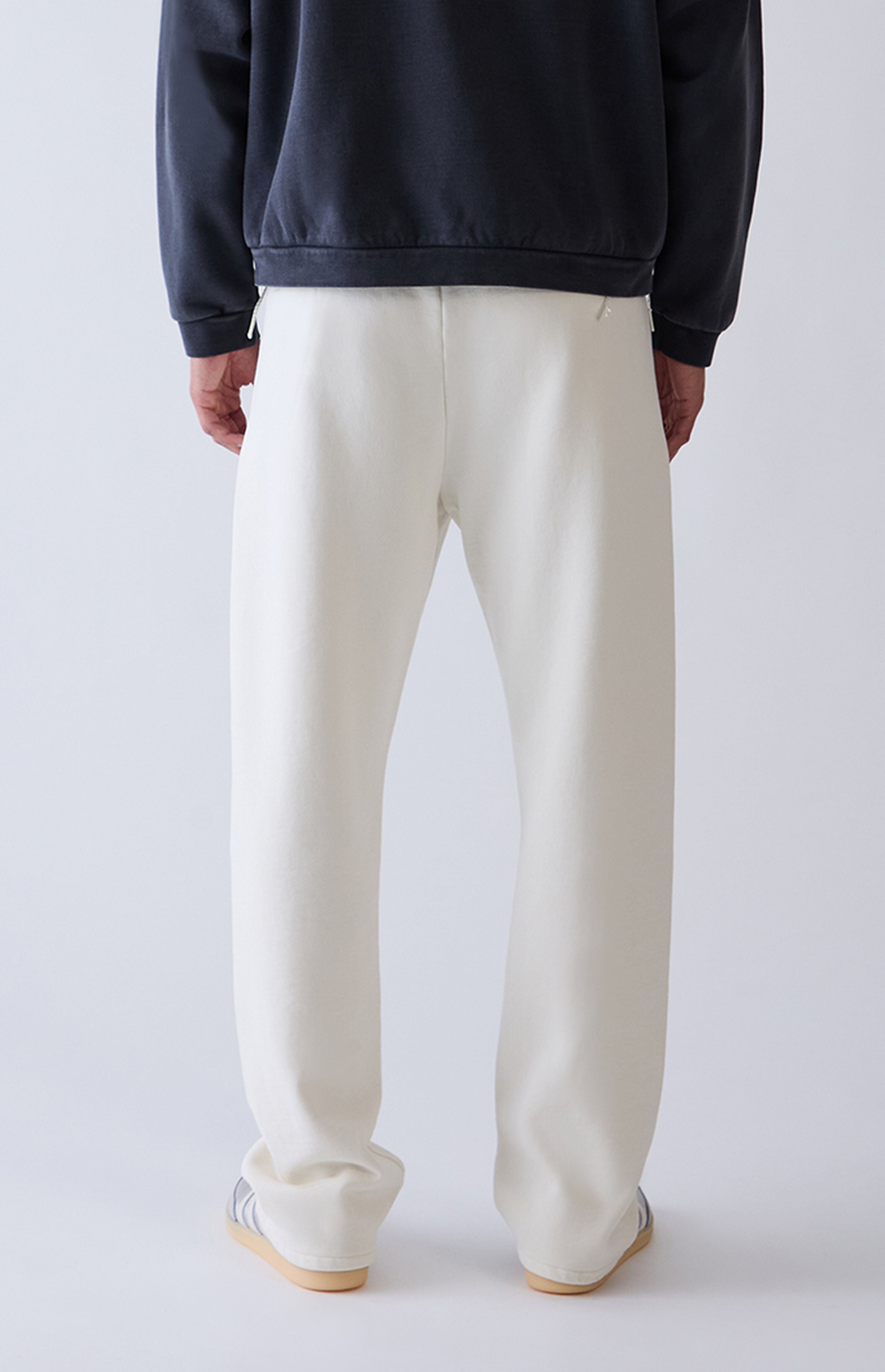 A.R.C. Cream Fleece Baggy Sweatpants