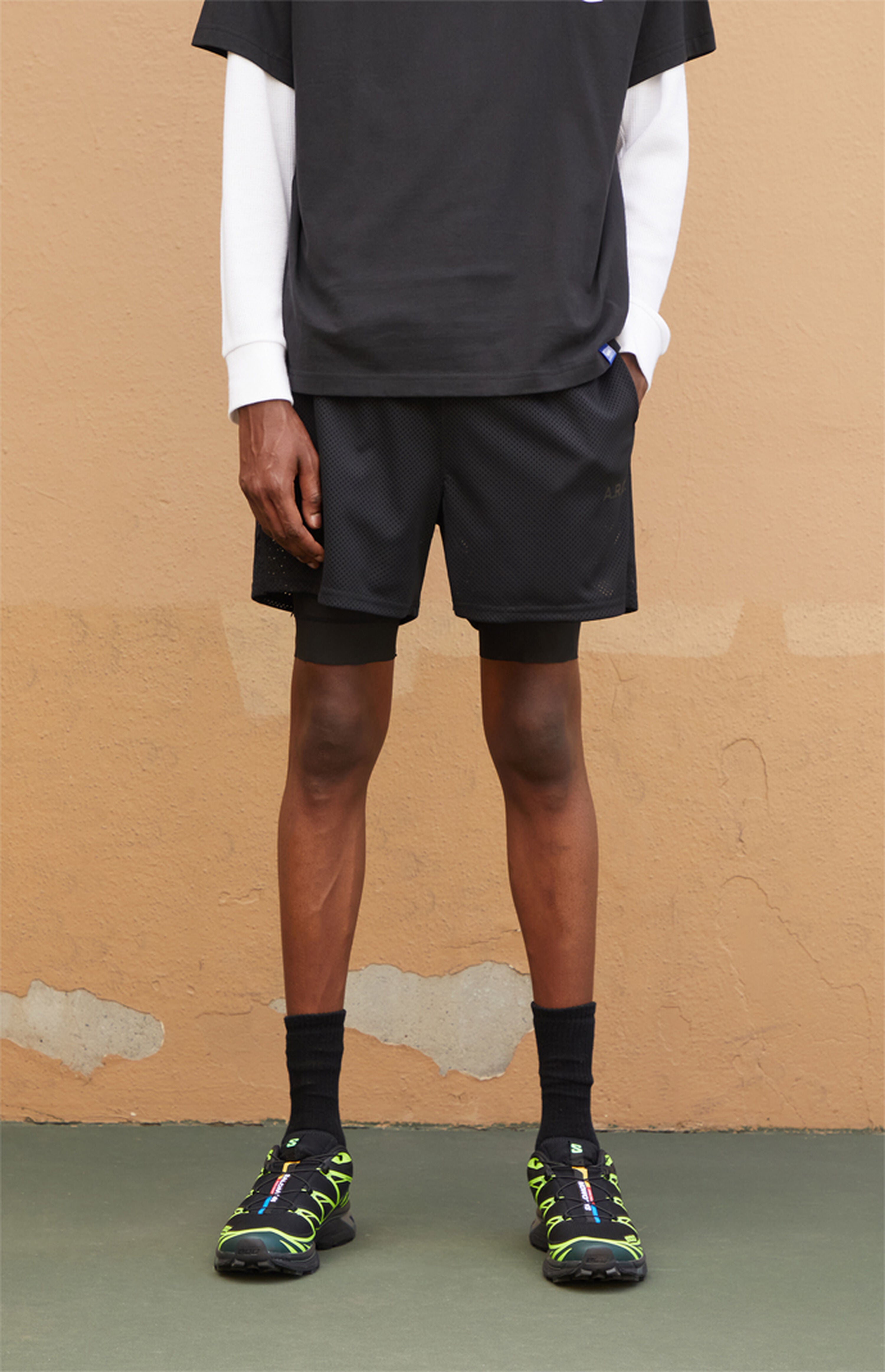 A.R.C. Active Black Mesh 2 in 1 Shorts