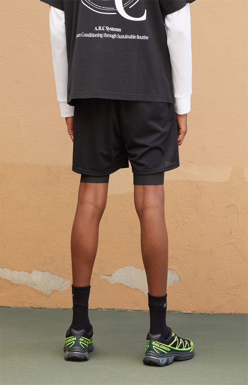 A.R.C. Active Black Mesh 2 in 1 Shorts