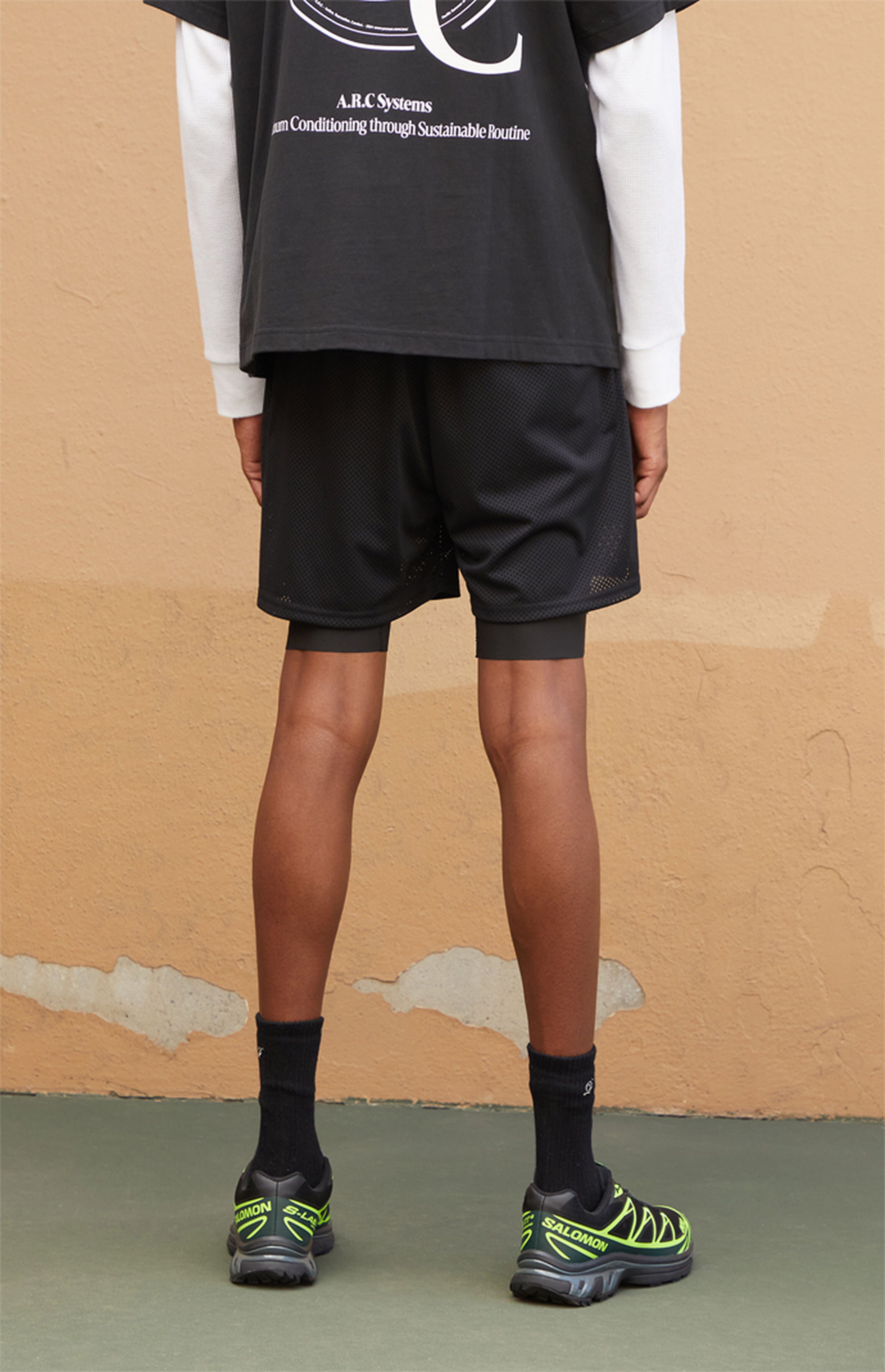 A.R.C. Active Black Mesh 2 in 1 Shorts