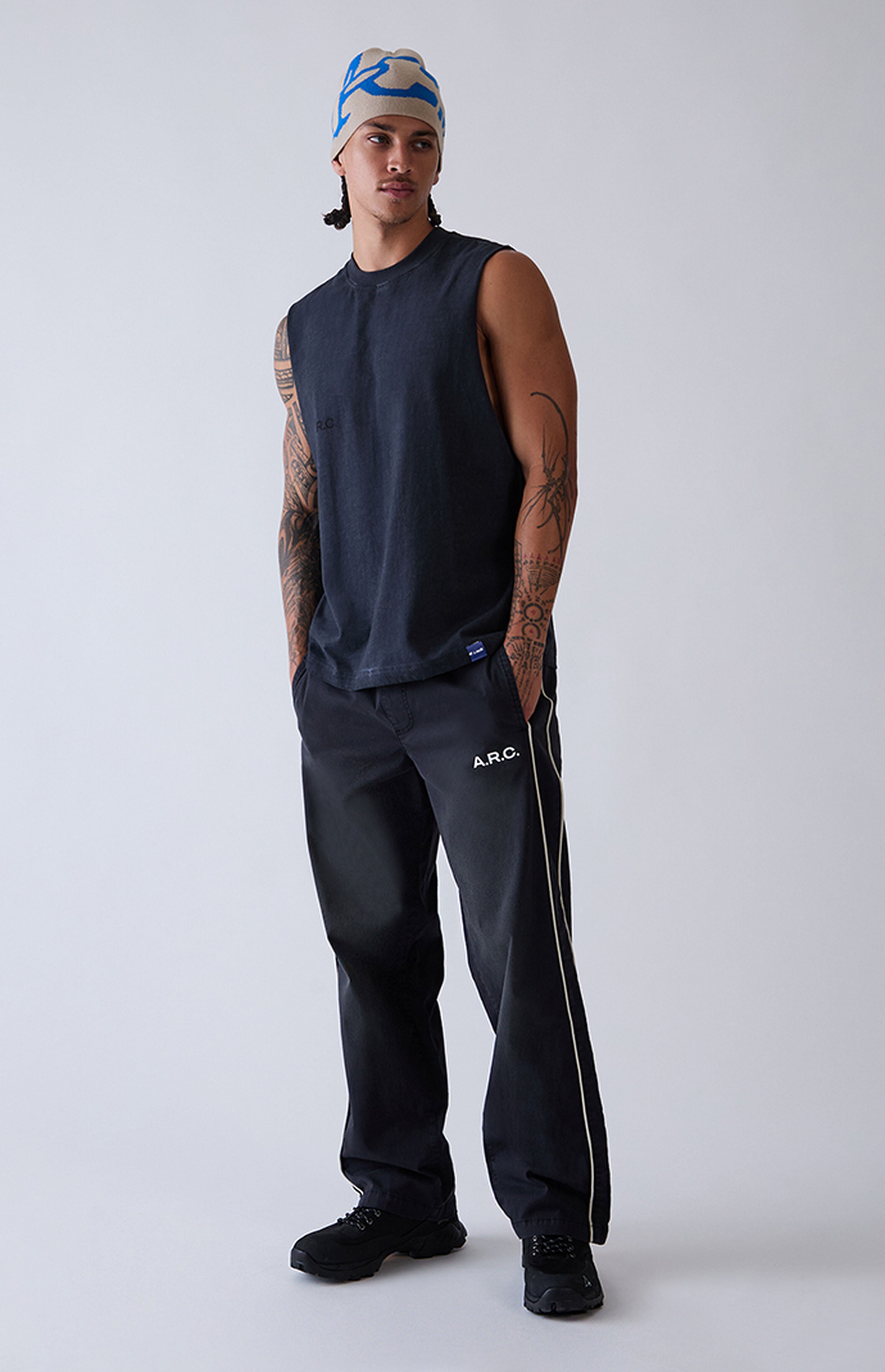 A.R.C. Black Active Vintage Wash Track Pants
