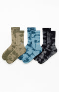 A.R.C. 3 Pack Tie Dye Crew Socks