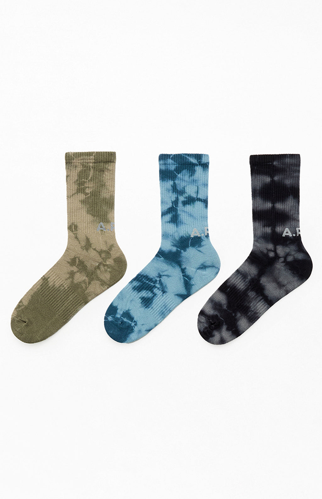 A.R.C. 3 Pack Tie Dye Crew Socks